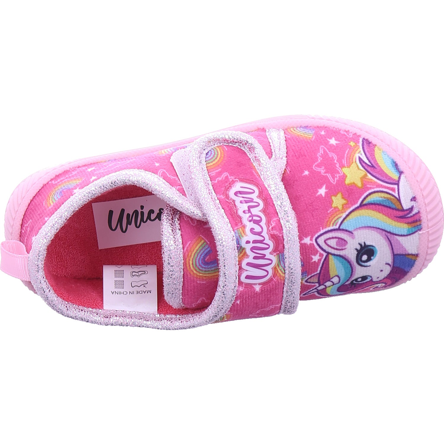 Silver Int Disney Women's Unicorn Slippers in Pink