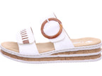 Rieker women's mule Fsk women's sandals in white