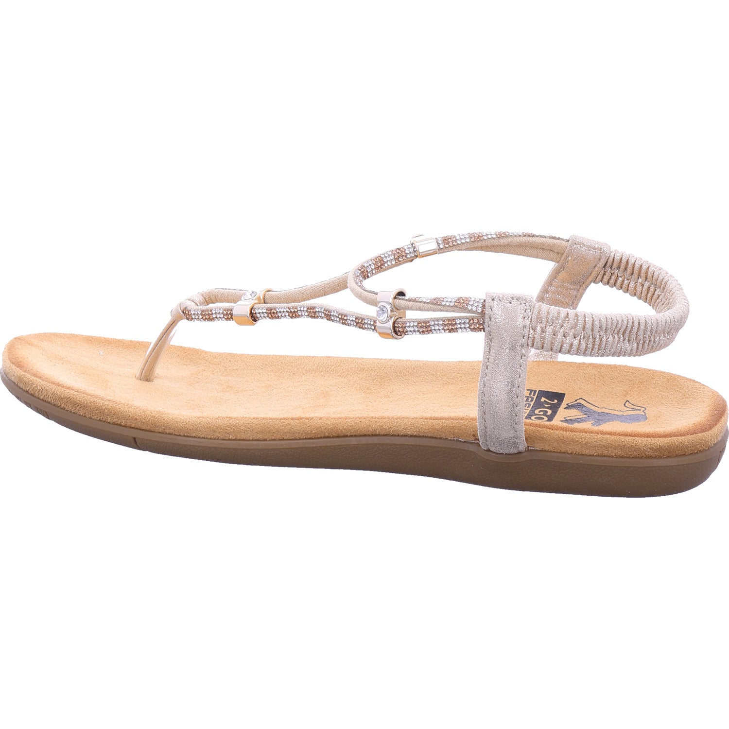 2 GO FASHION Damen Sandalette  in gold