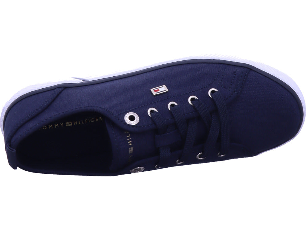 Tommy Hilfiger Damen Textilschuh Vulc Canvas in blau