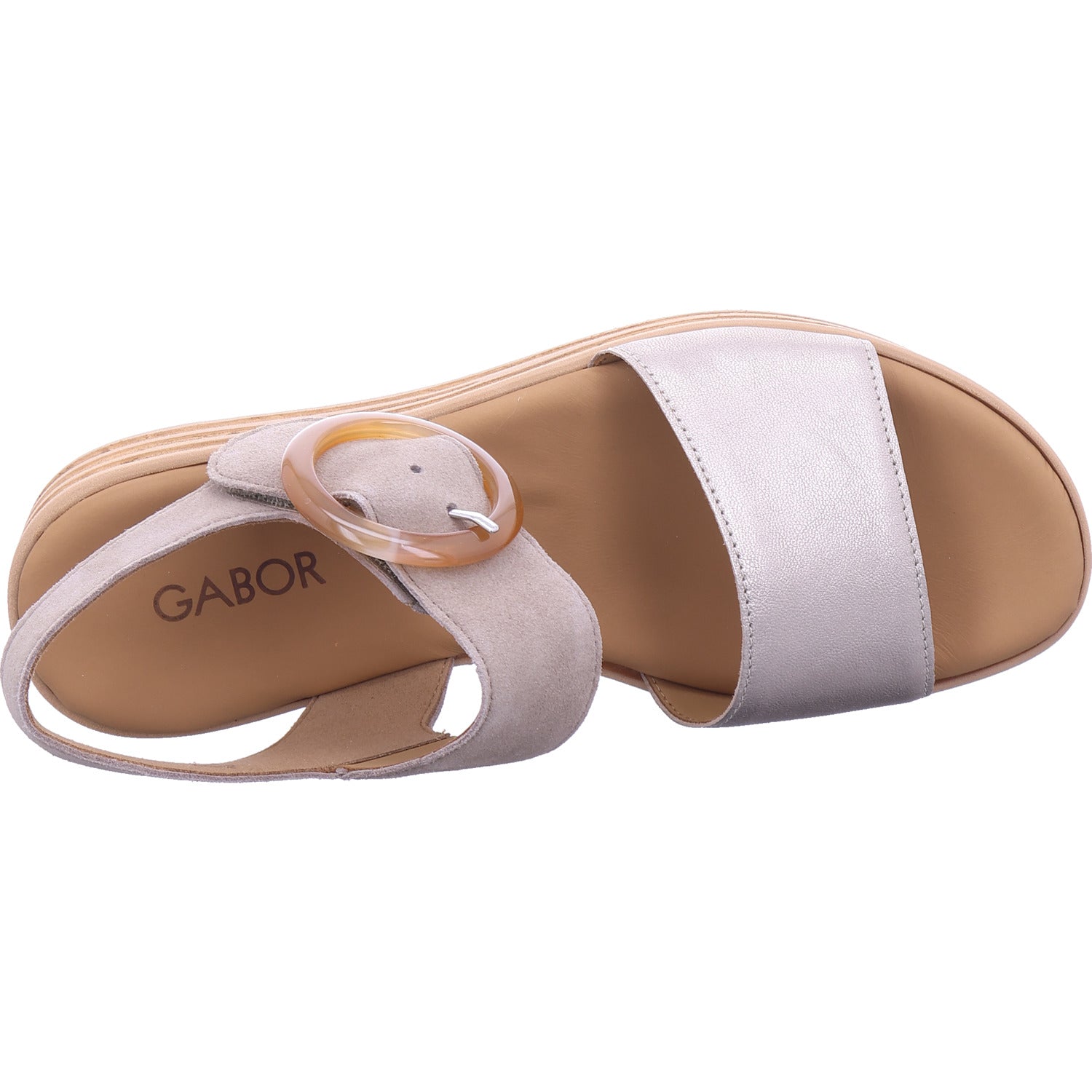 Gabor Damen Sandalette  in platin