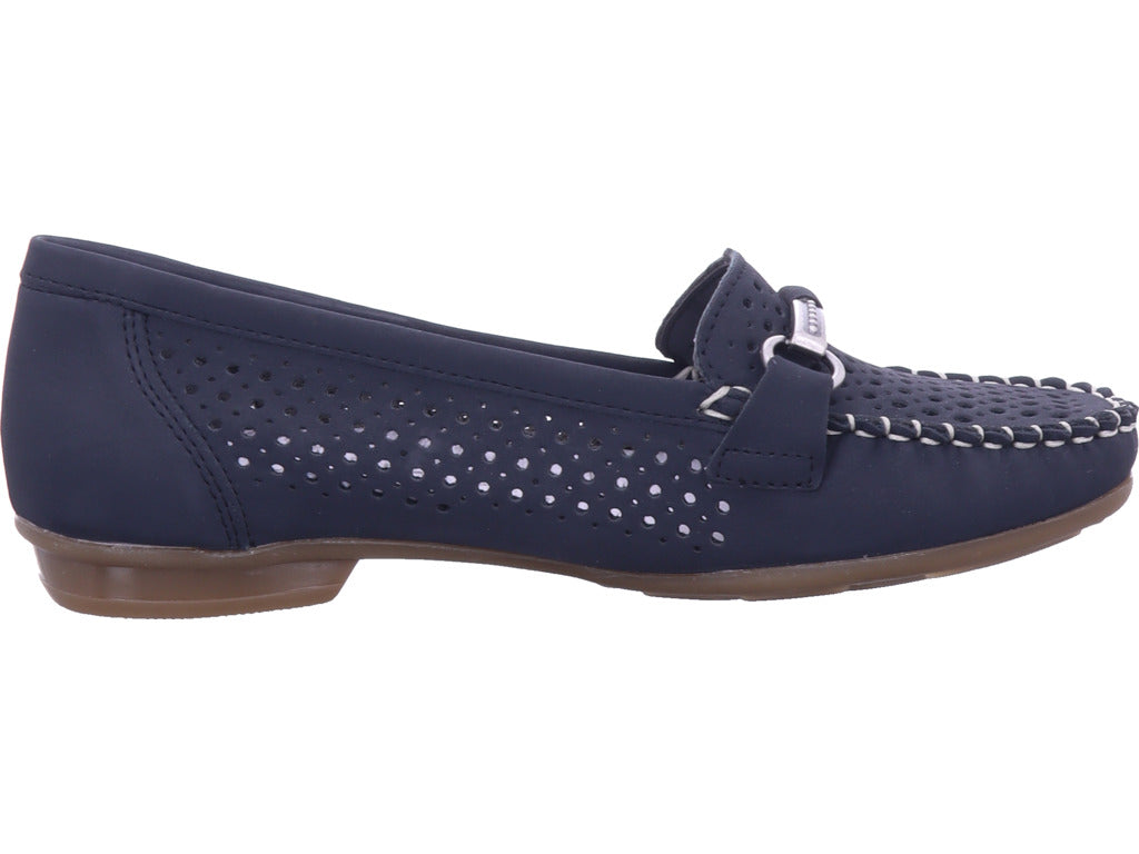 Rieker Damen Slipper Fsk Damen Halbschuhe in blau
