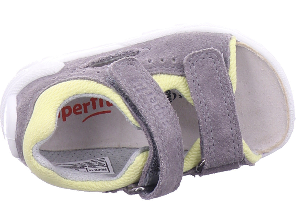 Superfit Jungen Sandalette Sandale Leder \ Flow in grau