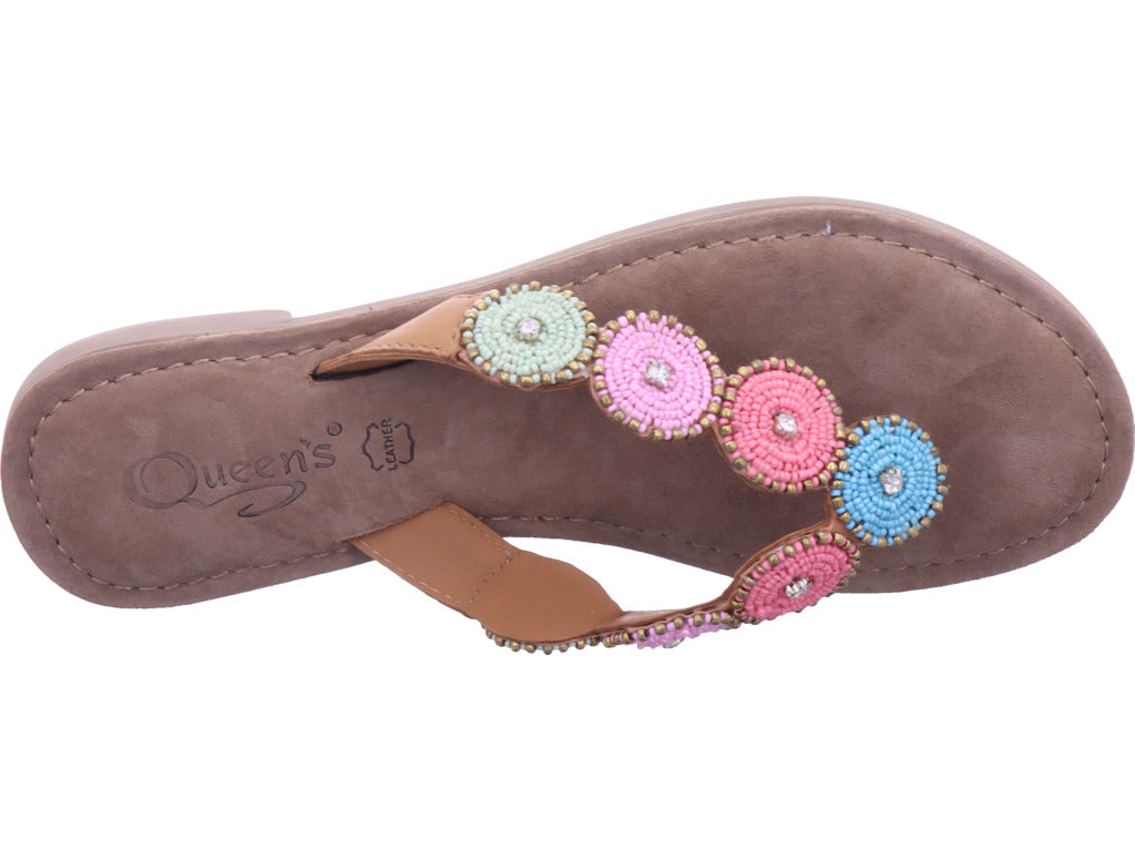 Queens Damen Pantolette  in braun