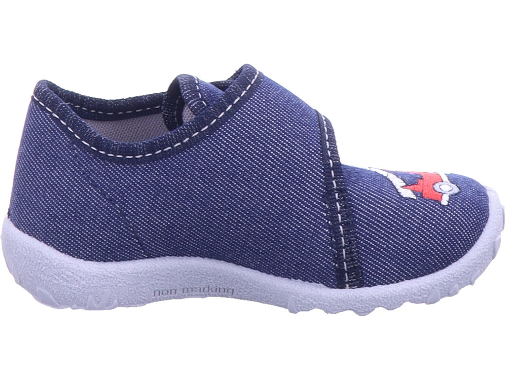Superfit Boys' Slipper Textile Spotty in blue