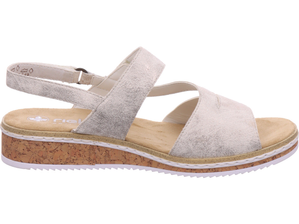 Rieker Damen Sandalette Fsk Damen Sandalen in beige