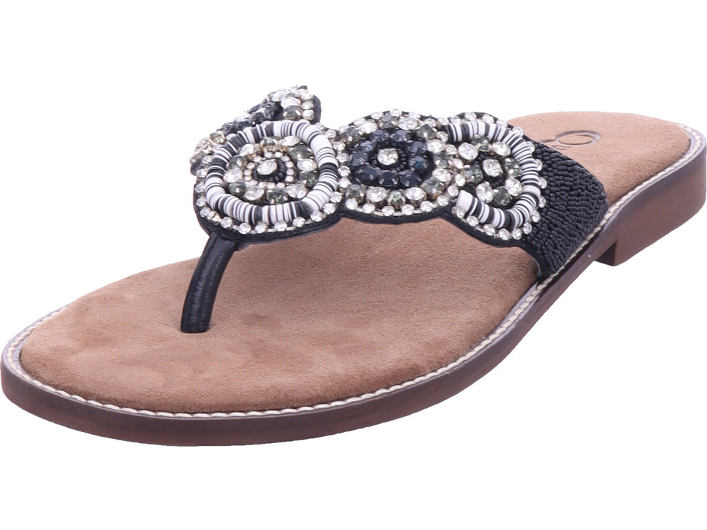 Queens Damen Pantolette  in schwarz