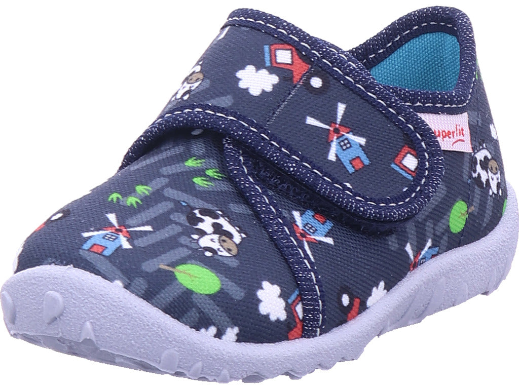Superfit Chlapecké bačkory Textilní \ Spotty v modré