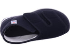 Varomed Unisex - Erwachsene Hausschuh Genua Klettschuh in schwarz
