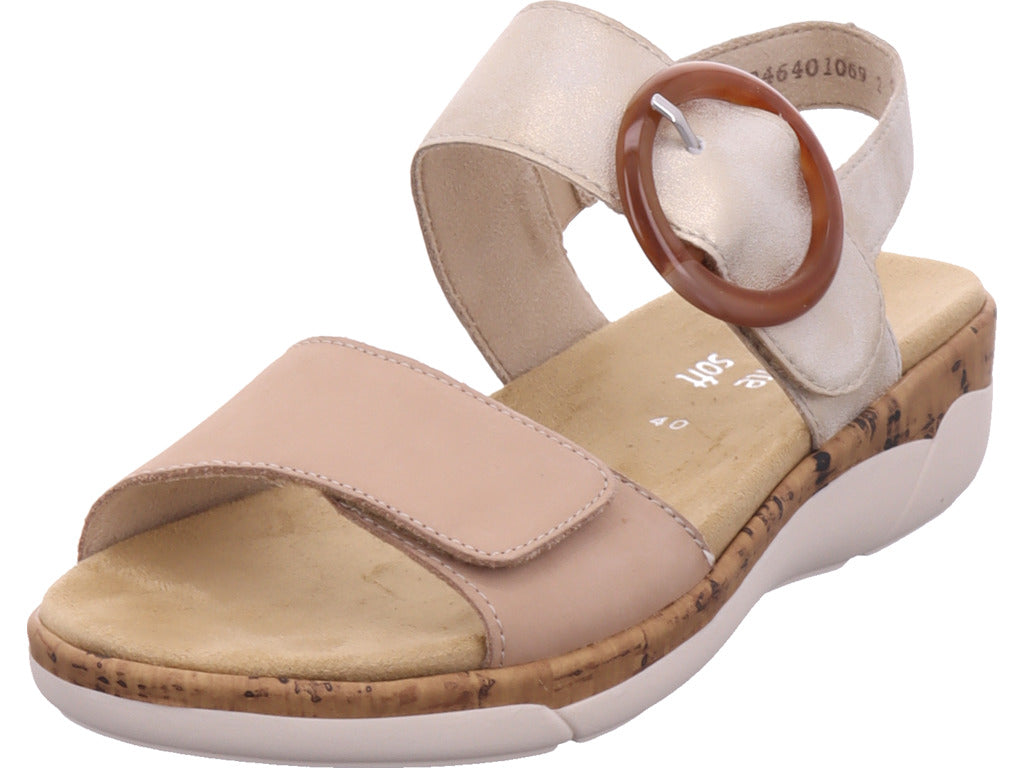 Remonte Damen Pantolette Remonte Sandale in beige
