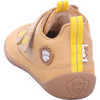 Affenzahn Jungen Halbschuh Barfußschuh Leder Buddy Tiger in beige