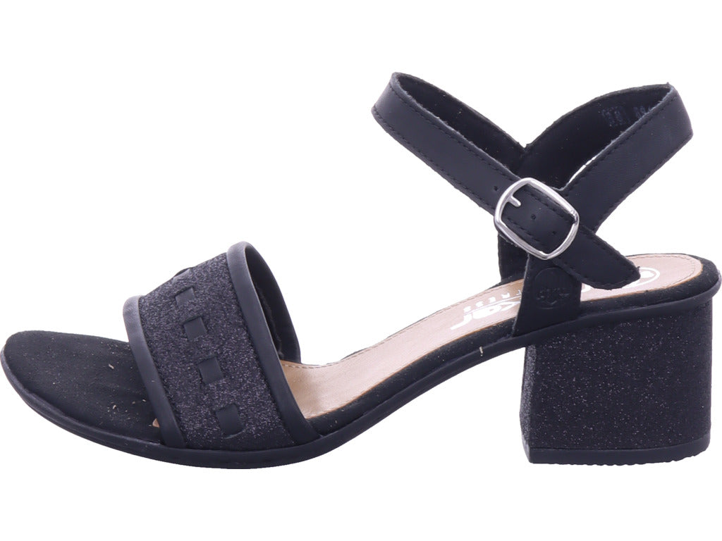 Rieker Damen Sandalette Fsk Damen Sandalen in schwarz