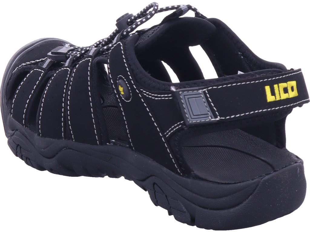 Lico Herren Sandale Miami in schwarz