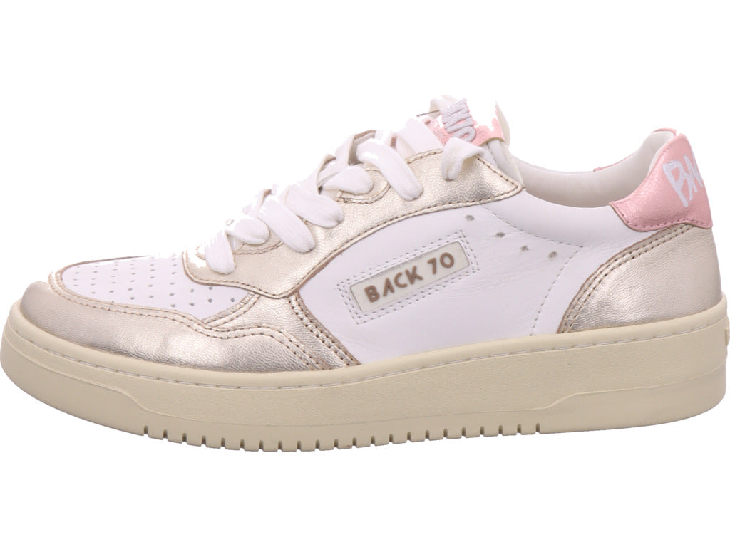 Women's Back Sneakers Slam A903 PU Nude in White