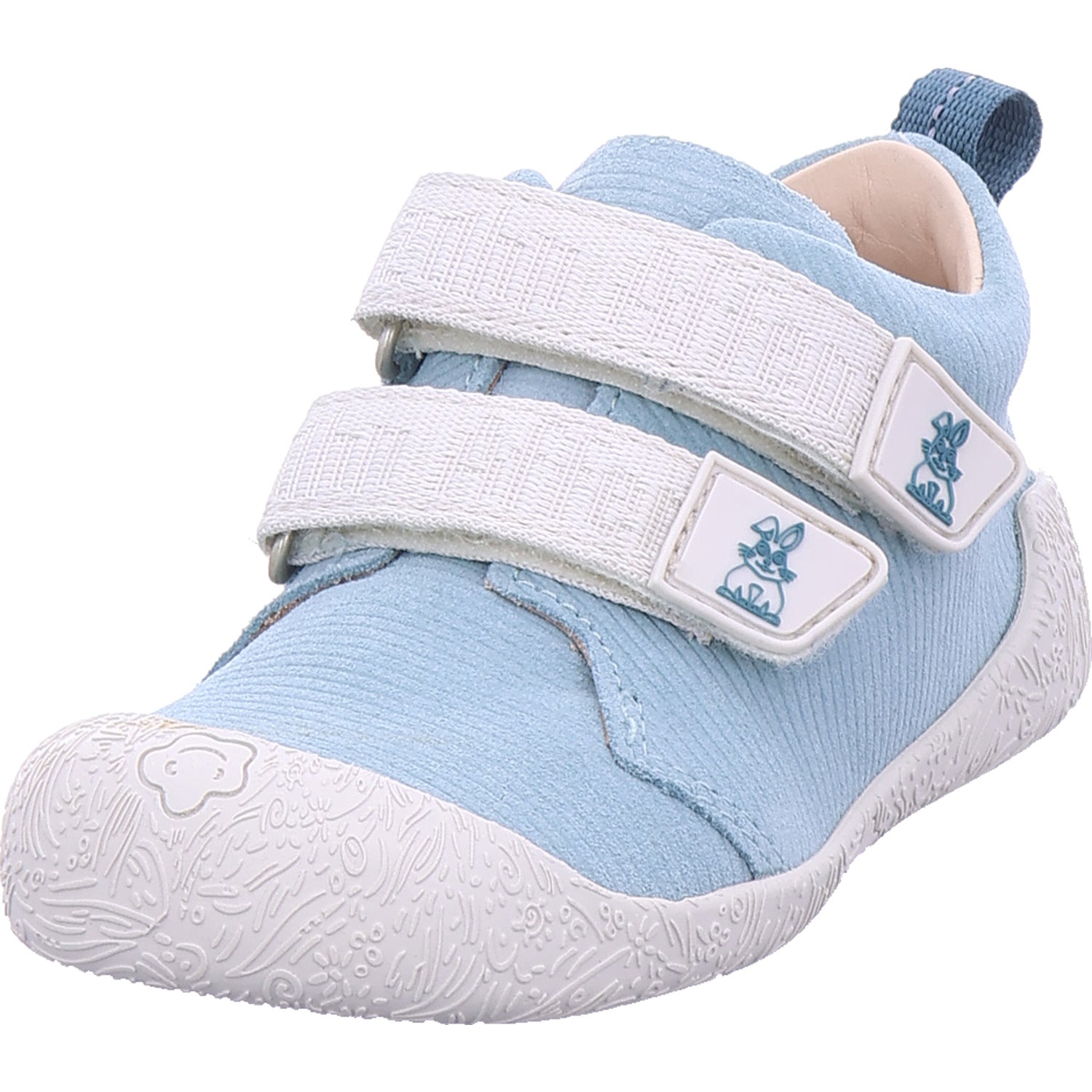 Affenzahn chlapecká polobotka Prewalker Leather Walky v modré barvě