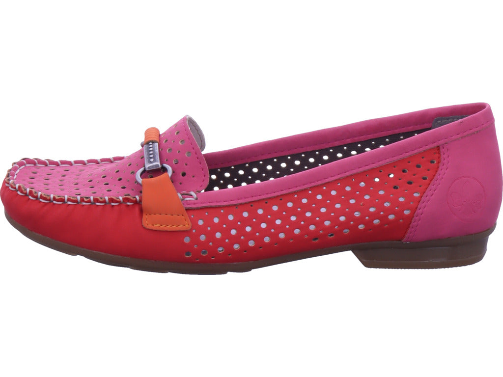 Rieker Damen  Fsk Damen Halbschuhe in rot