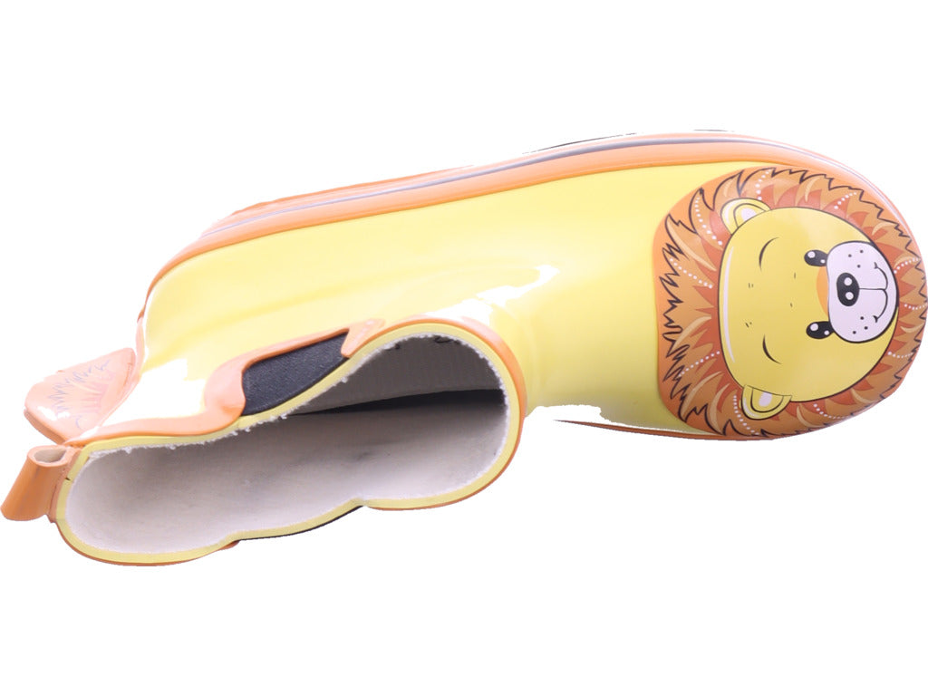 Beck Gymnas Unisex - Children's Rubber Boots Little Lion in yellow