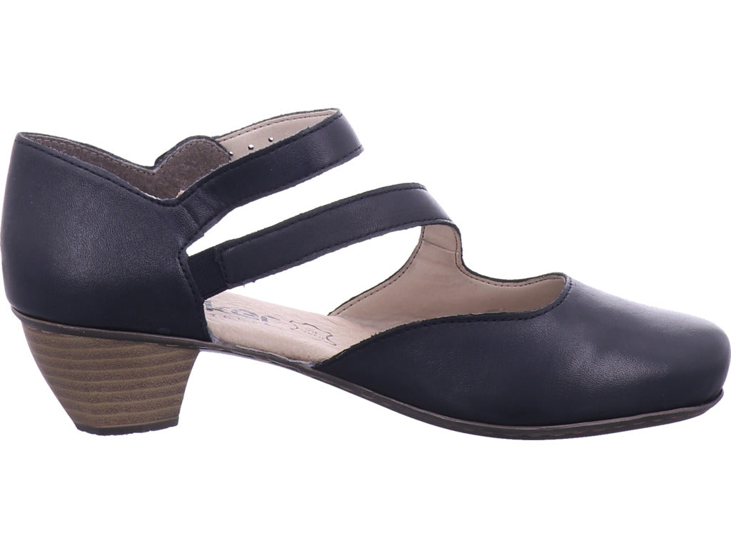 Rieker Damen Pump Fsk Damen Halbschuhe in schwarz