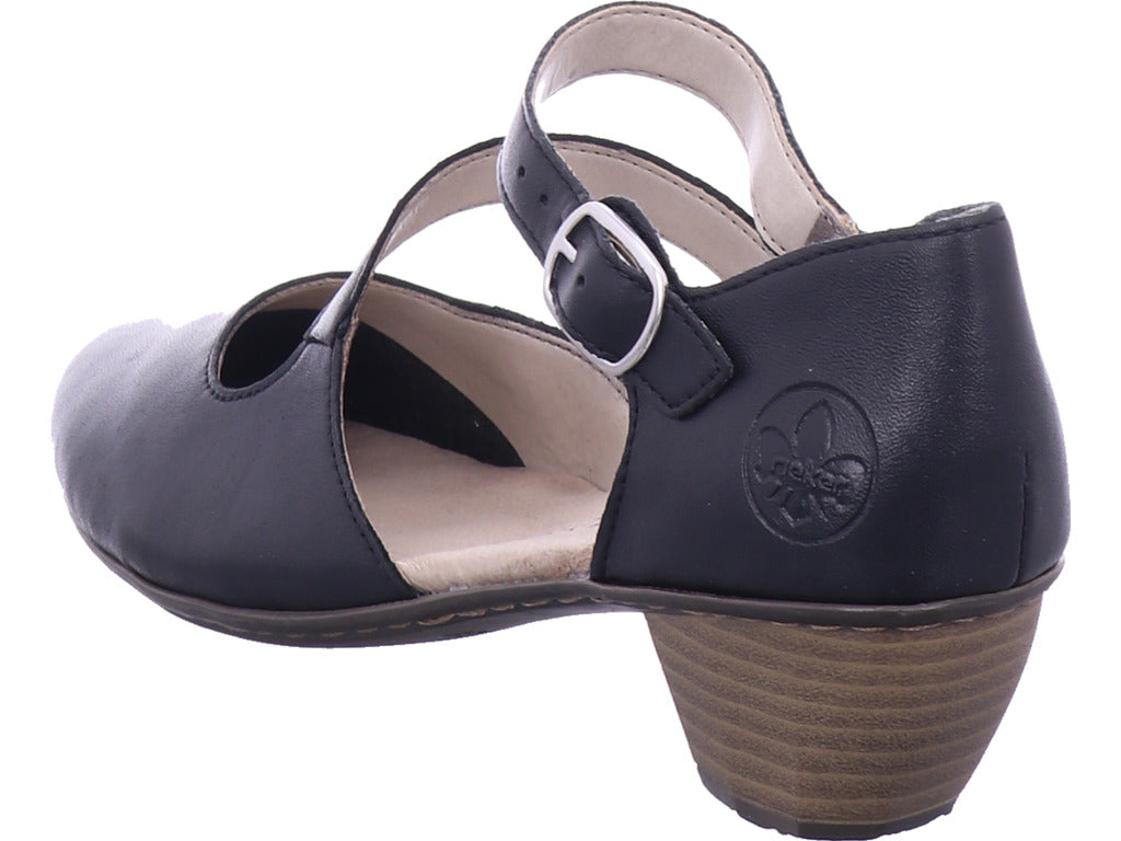Rieker Damen Pump Fsk Damen Halbschuhe in schwarz