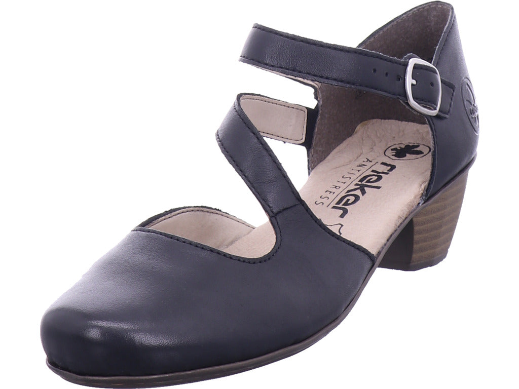Rieker Damen Pump Fsk Damen Halbschuhe in schwarz