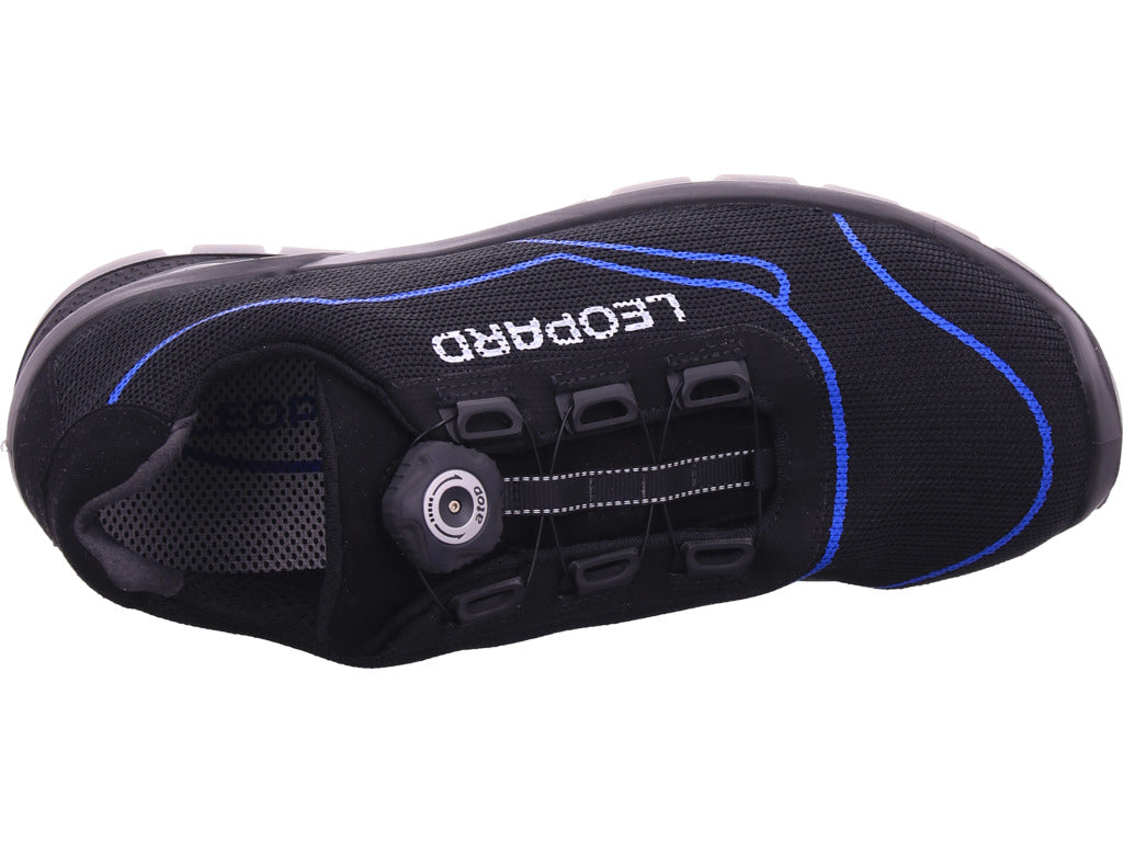 Pánské pracovní boty s leopardím vzorem v černé barvě