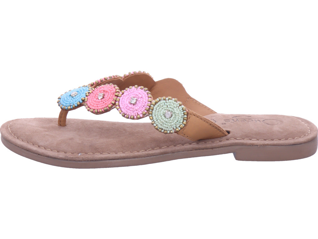 Queens Damen Pantolette  in braun