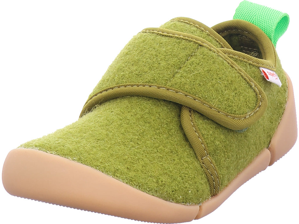 Legero Unisex - Dětské textilní pantofle \ Venti v zelené barvě