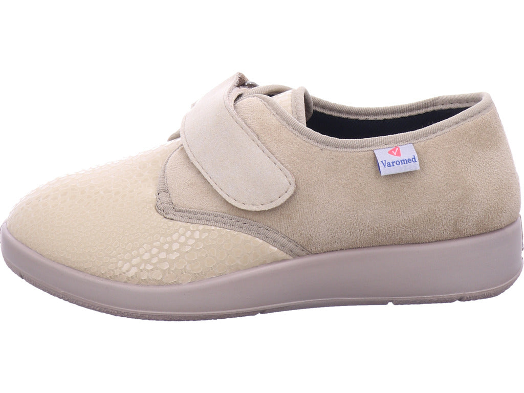 Varomed Women's Slipper Zürich Stretch Shoe in Beige