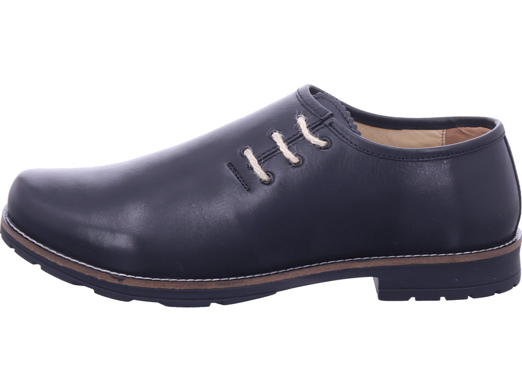 Esgano Herren Halbschuh Haferlschuhe in schwarz