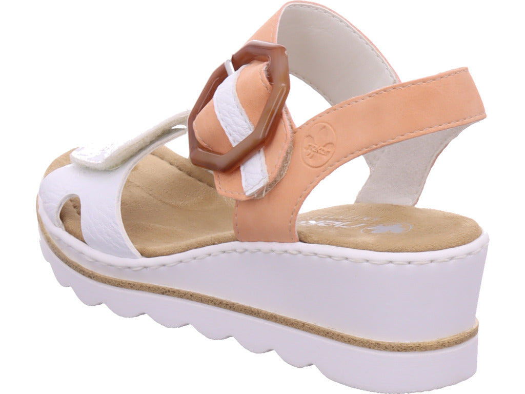 Rieker Damen Sandalette Fsk Damen Sandalen in orange