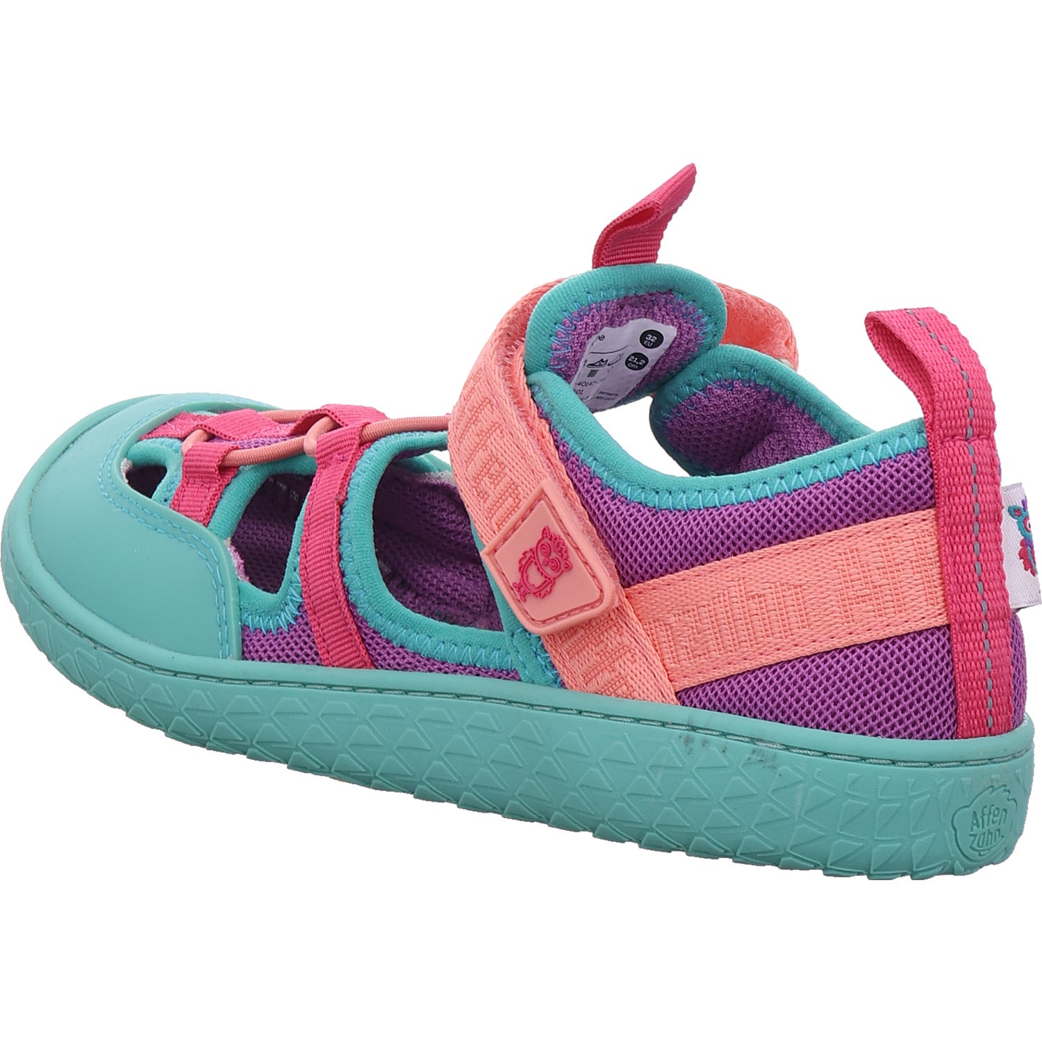Affenzahn Girls Vegan Barefoot Shoes Roughy Owl in purple