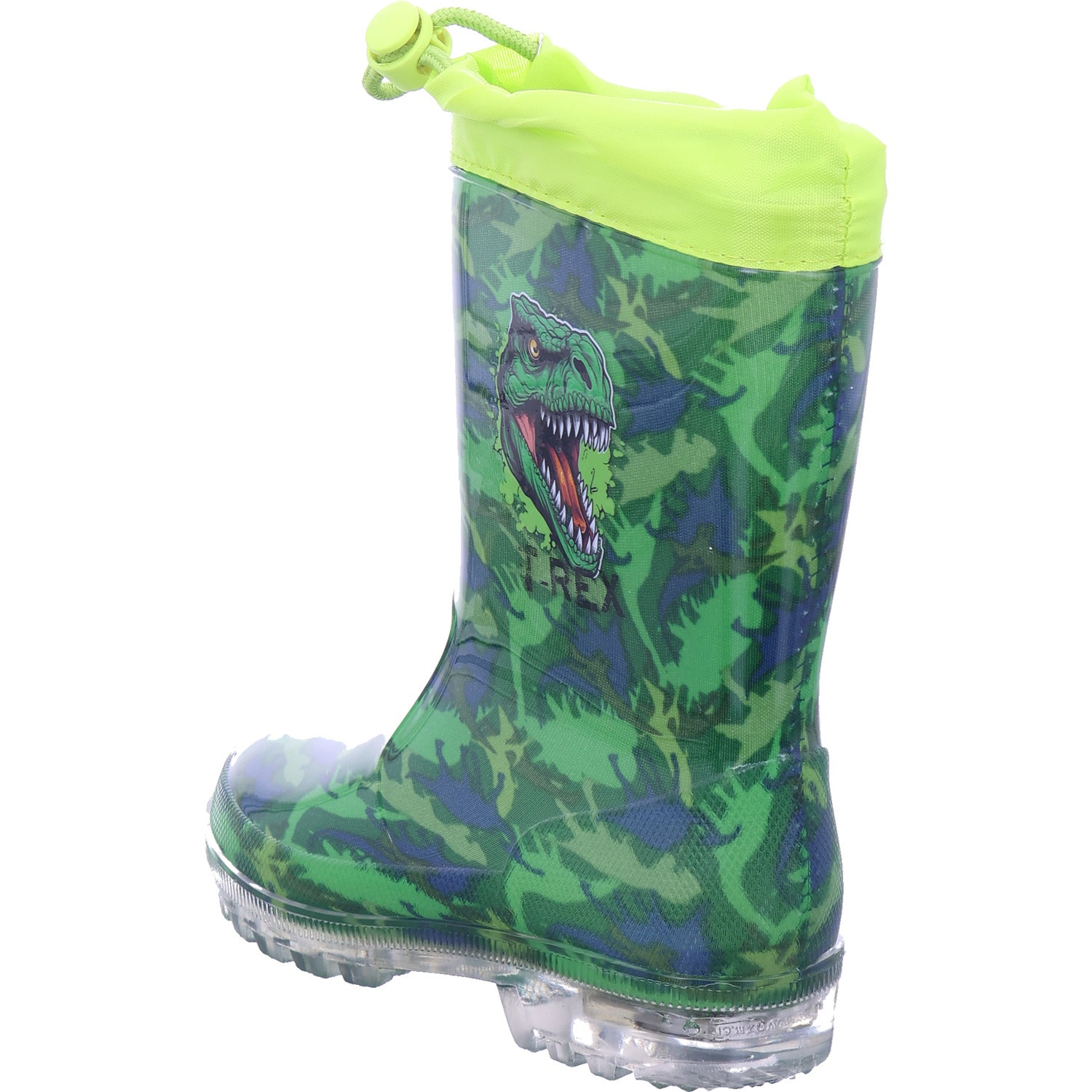 Silver Int Disney Boys' Dino Green Rubber Boots