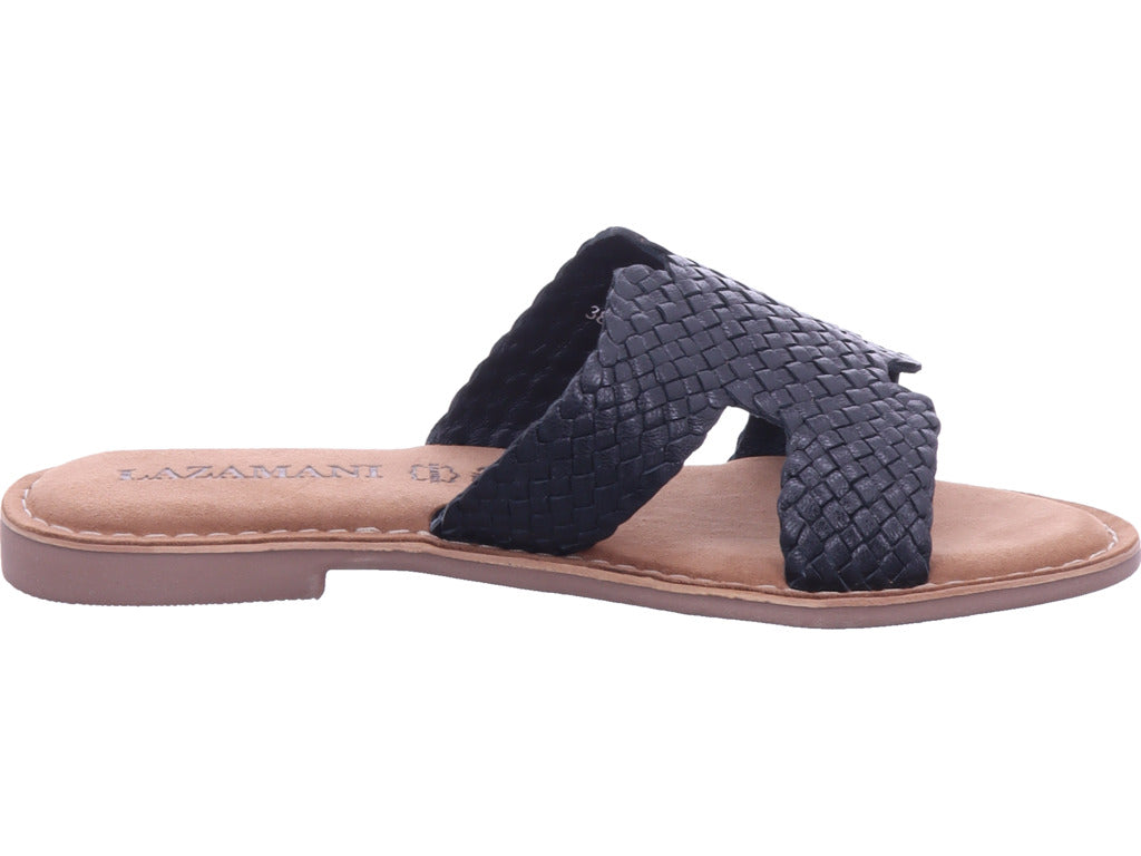 Lazamani Damen Pantolette  in schwarz