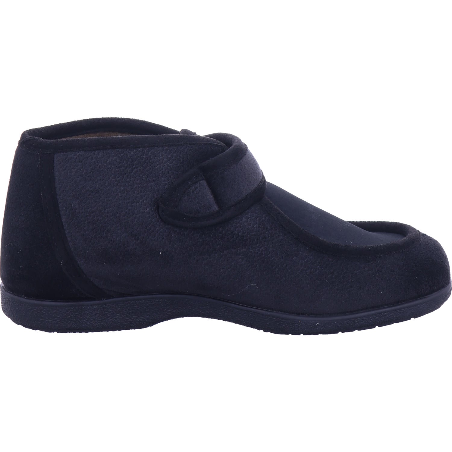 Florett Damen Hausschuh Maxi Klettstiefel in schwarz