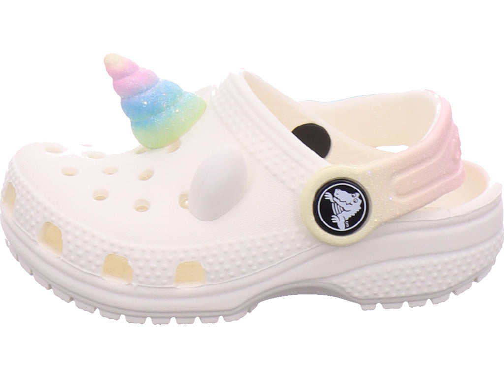 Crocs Unisex - Kinder Badeschuh Classic I Am Rainbow in weiß