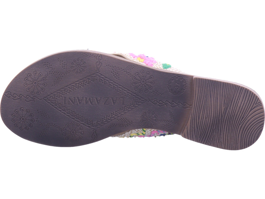 Lazamani Damen Pantolette  in beige