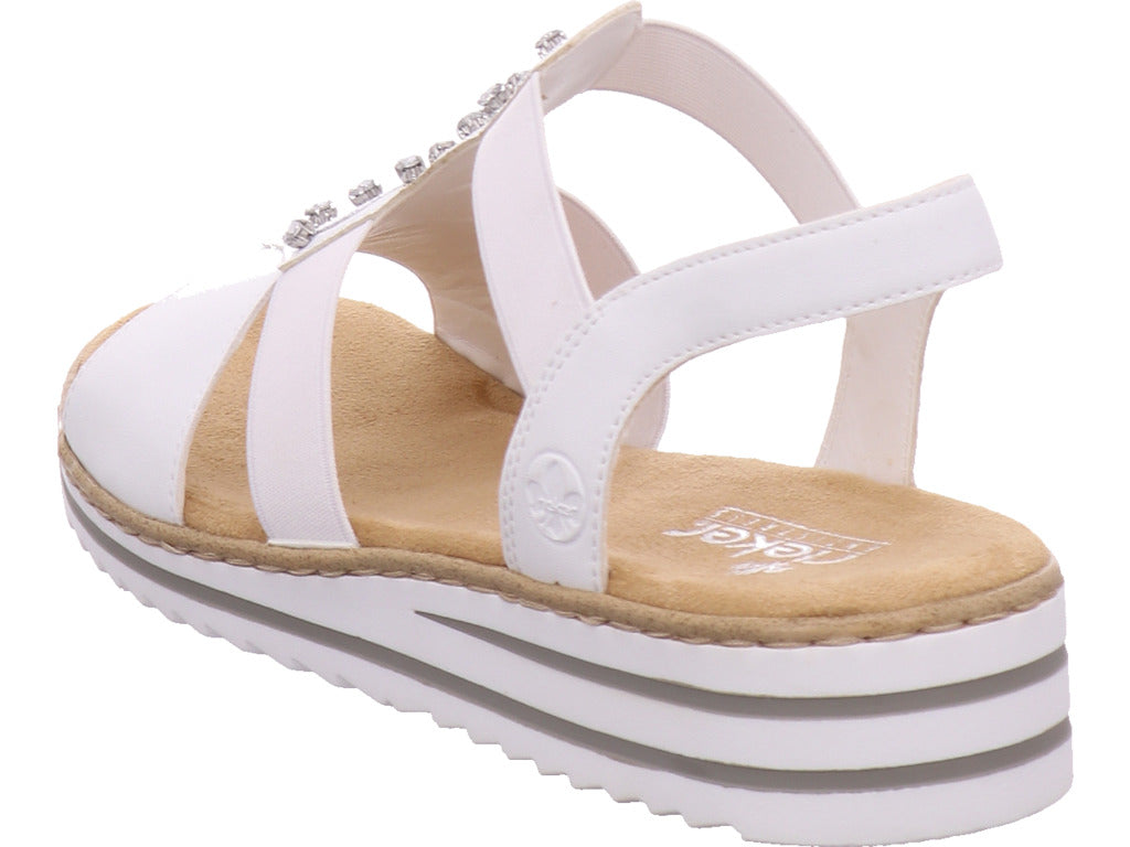 Rieker Damen Sandalette Fsk Damen Sandalen in weiß