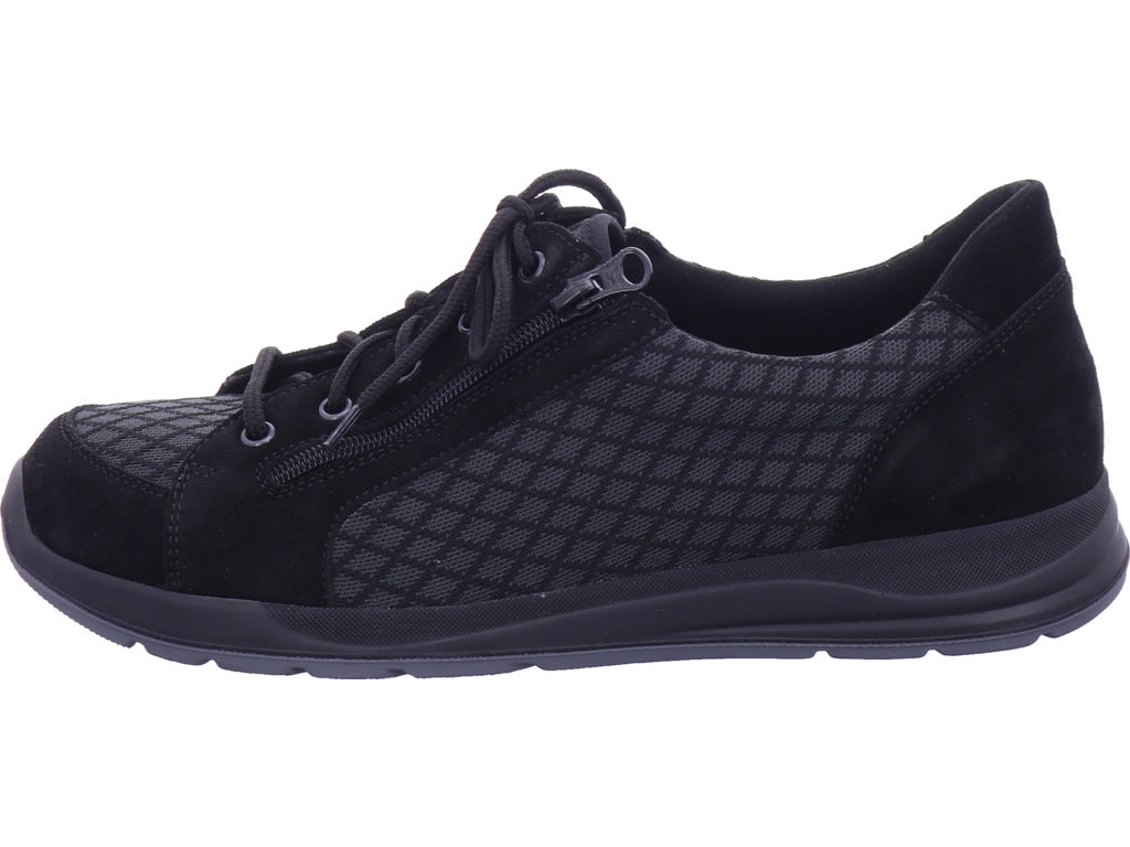 Varomed Herren Halbschuh Houston Schnürschuh Weite K in schwarz