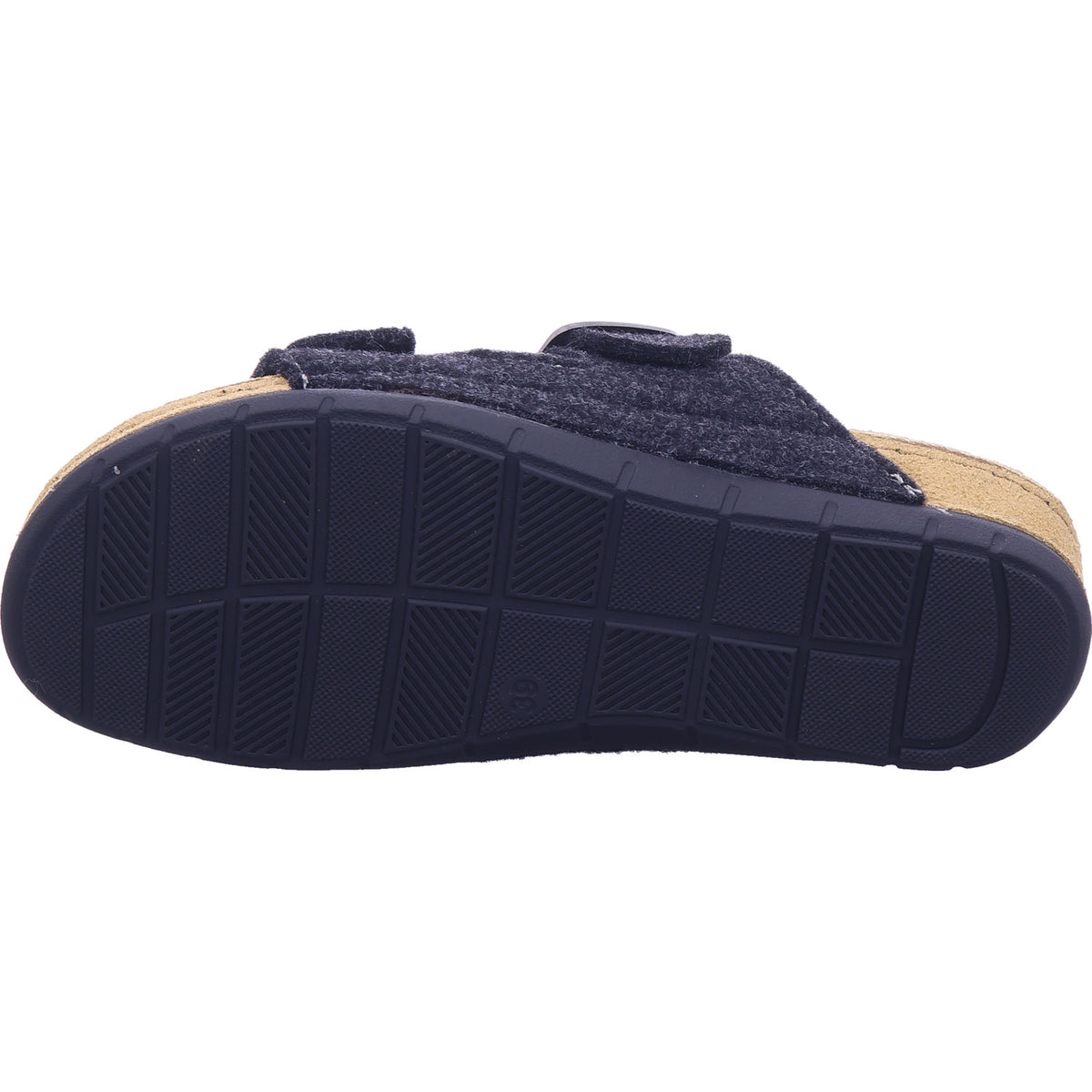 Indigo Damen Pantolette Tieffussbett Pantoletten in schwarz