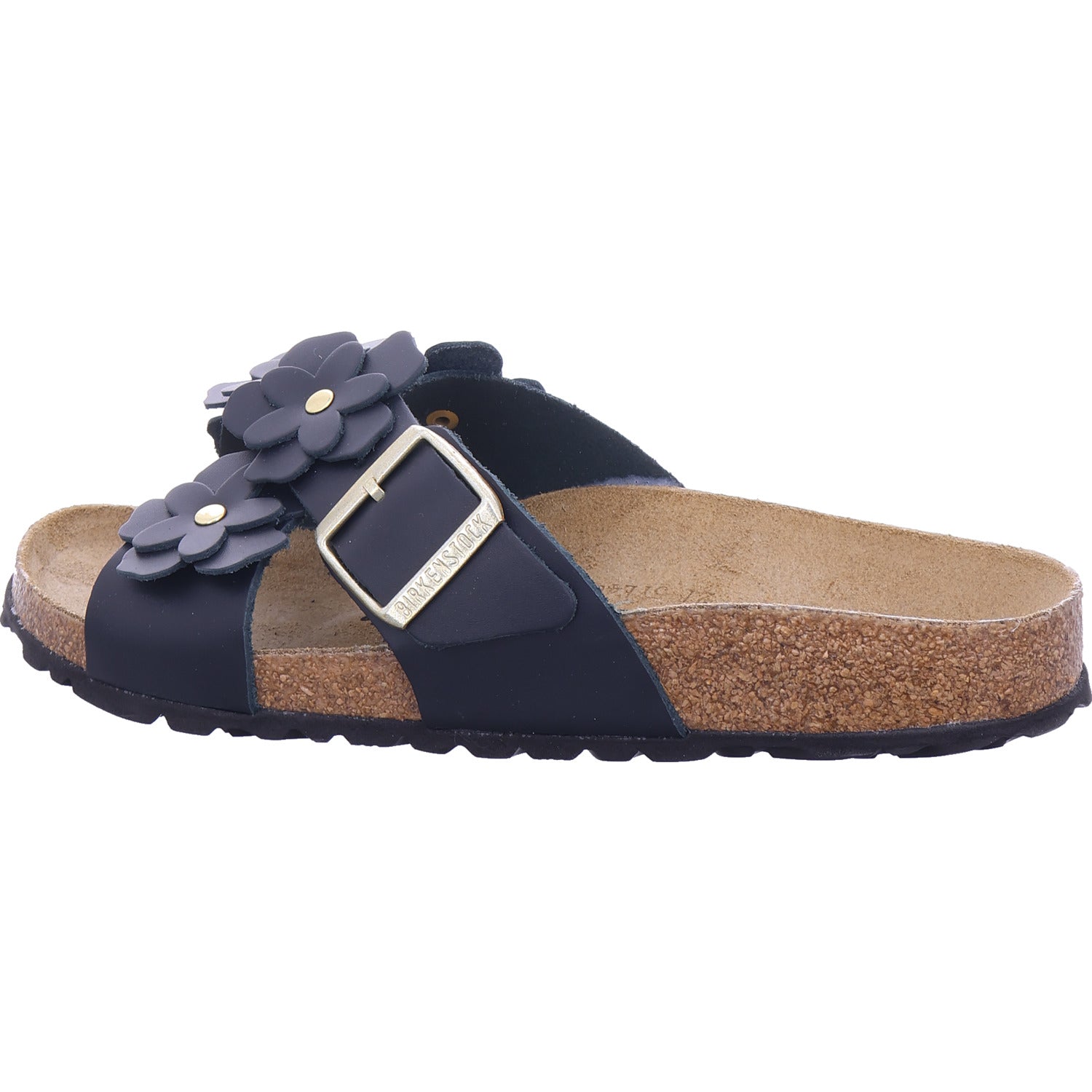 Birkenstock Damen Pantolette Siena Flower Embellishment in schwarz
