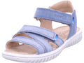 Superfit Mädchen Sandalette Sandale Leder \ Sparkle in blau