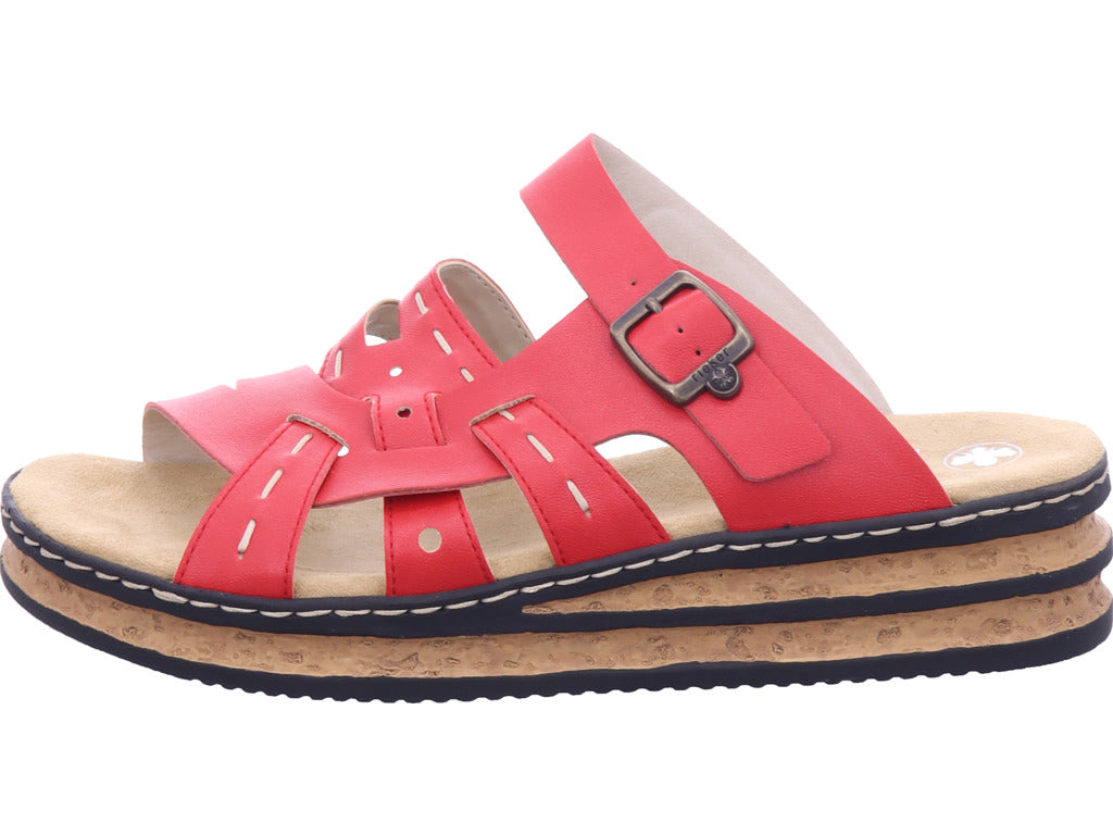 Rieker Women's Mule Fsk Women's Sandals in red