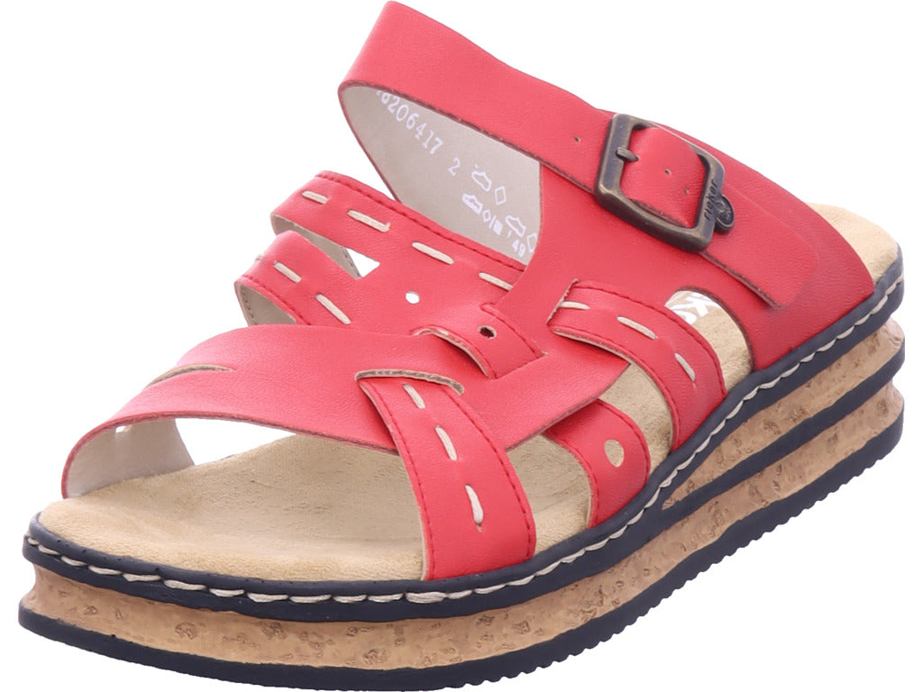 Rieker Women's Mule Fsk Women's Sandals in red