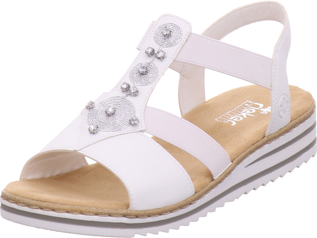 Rieker Damen Sandalette Fsk Damen Sandalen in weiß