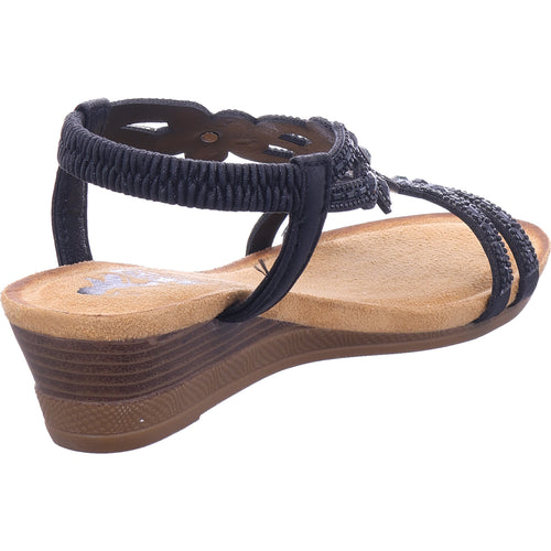 2 GO FASHION Damen Sandalette  in schwarz