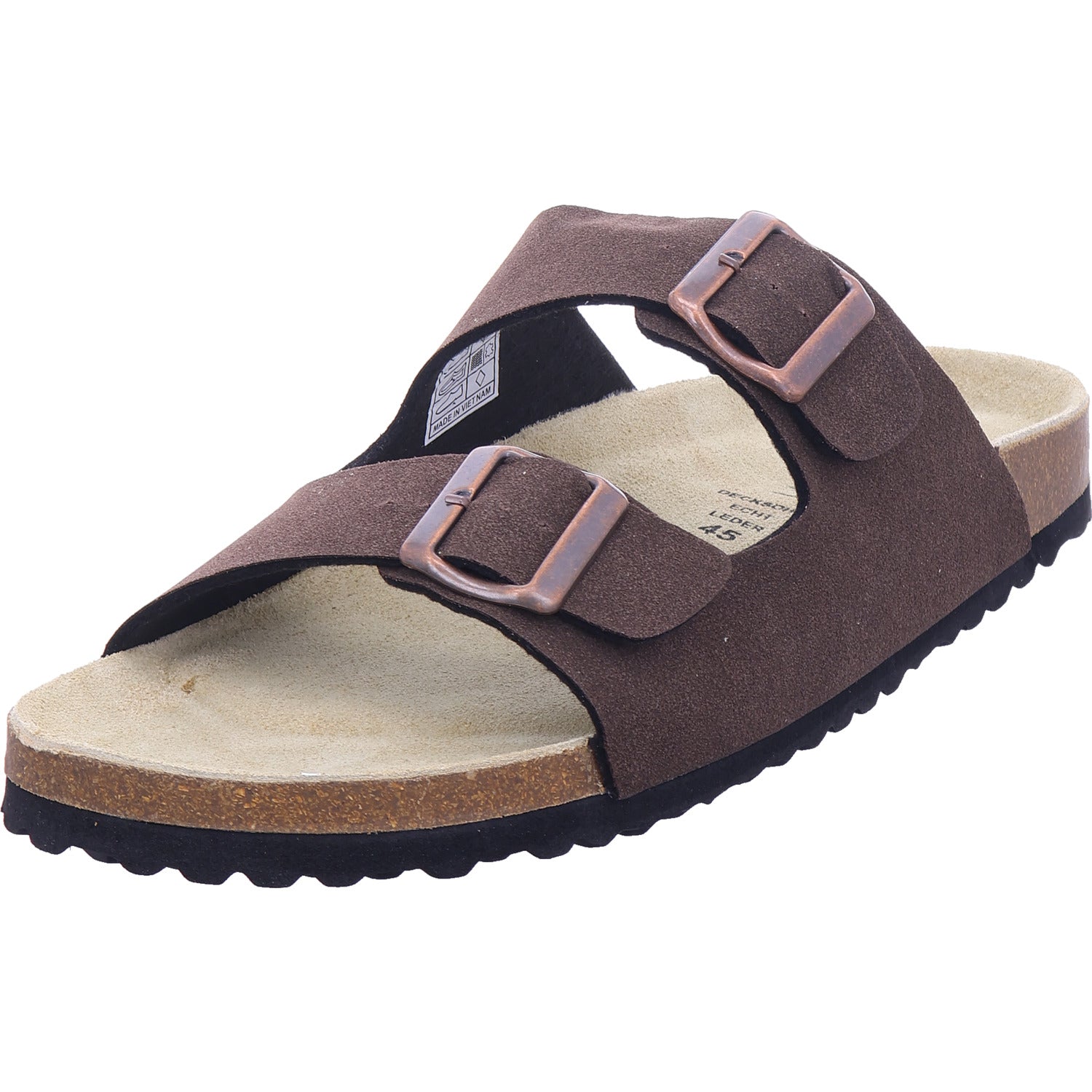 Planet Footwear Pánské pantofle He.-s hlubokou stélkou v hnědé barvě