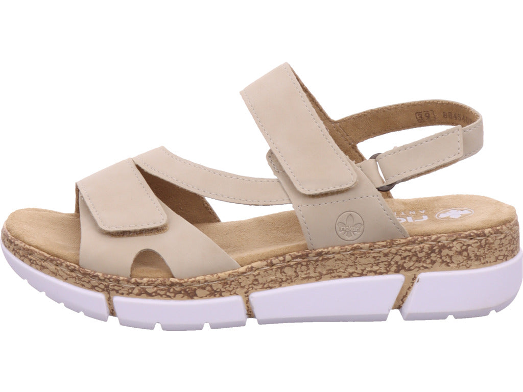 Rieker Damen Sandalette Fsk Damen Sandalen in beige