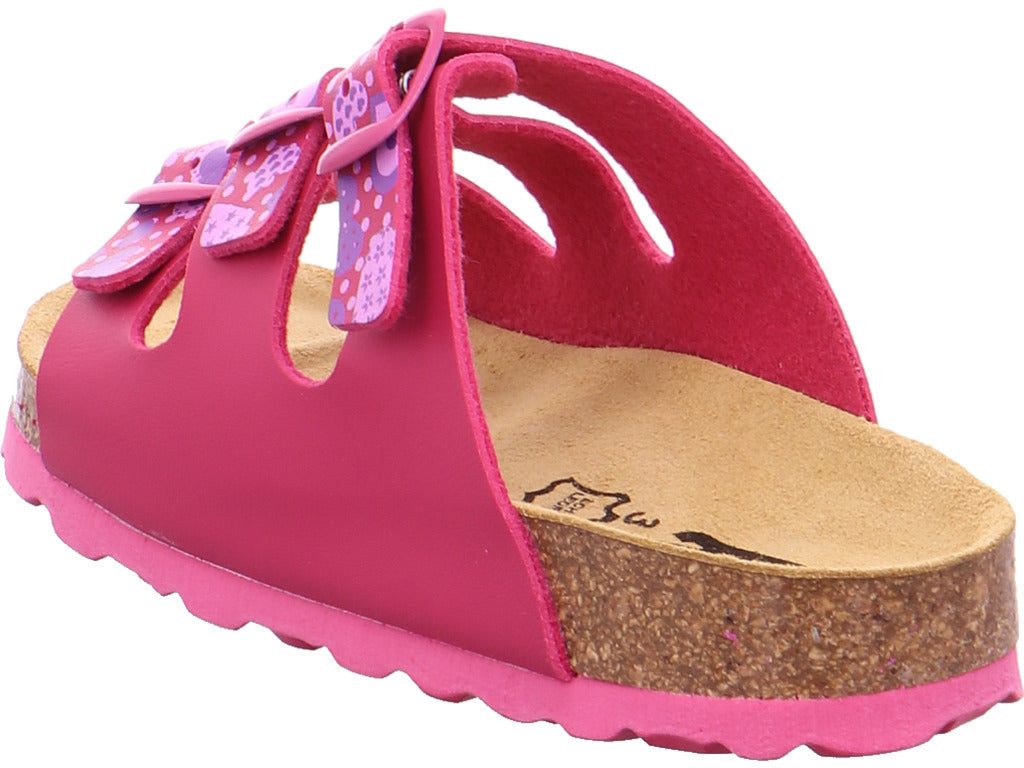 BOLD Mädchen Pantolette Pink Herz in rot