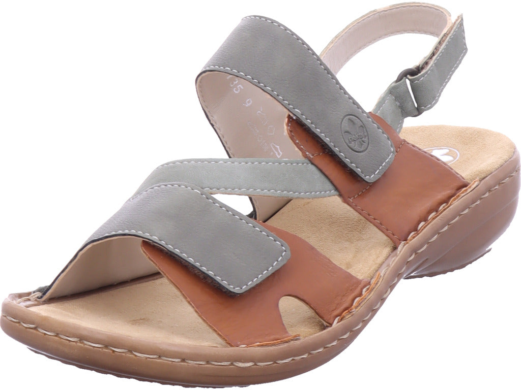Rieker Damen Sandalette Fsk Damen Sandalen in grün