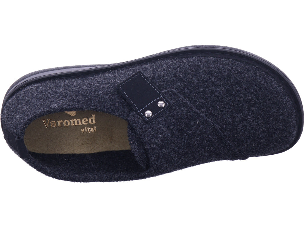 Varomed Herren Hausschuh Bruce Slipper in schwarz